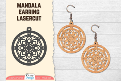 Mandala Earring Lasercut Product Image 1