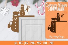 Snowman Door Corner Lasercut Product Image 1