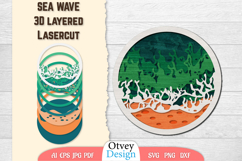 Sea Wave Ocean 3D Layered Lasercut BUNDLES Product Image 7