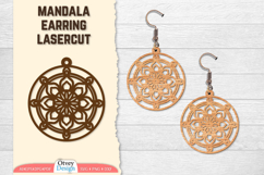 Mandala Earring Lasercut Product Image 1