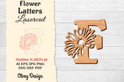 Flower Letters Alphabet Laser Cut File BUNDLES Product Image 7