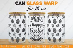 Happy Easter 16 oz Can Glass Wrap SVG Product Image 2