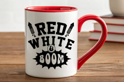 Red White &amp; Boom Patriotic SVG | 4th Of July Sublimation PNG Product Image 5