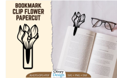 Clip Bookmark Flower Papercut BUNDLES Product Image 7