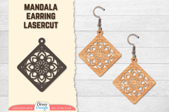 Mandala Earring Lasercut Product Image 1