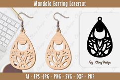 Mandala Earring Lasercut Product Image 1