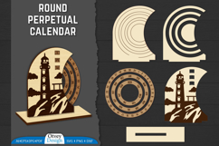Round Perpetual Calendar Lasercut BUNDLES Product Image 7