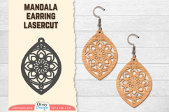 Mandala Earring Lasercut Product Image 1