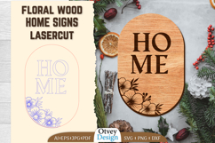 Floral Home Wood Signs Lasercut Product Image 1