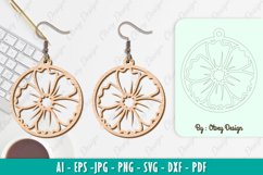 Flowers Earrings Laser Cut Product Image 1