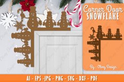 Snowman Door Corner Lasercut Product Image 1