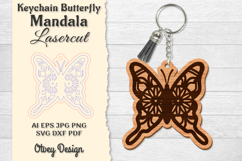 Keychain Butterfly Mandala Lasercut BUNDLES Product Image 7
