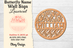 Butterfly Name Wall Art Sign BUNDLES Product Image 7