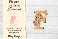 Flower Letters Alphabet Laser Cut File BUNDLES Product Image 5