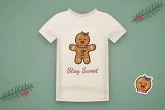 Cute Gingerbread Man SVG Christmas Cookie Clipart Product Image 2