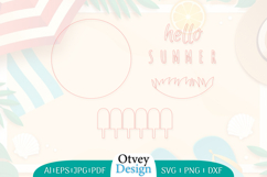 Summer Welcome Sign Lasercut | Summer Round Door Hanger Product Image 2