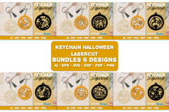 Halloween Keychain Lasercut | Halloween Jewelry Template Product Image 1