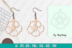 Flowers Earrings Laser Cut Product Image 1