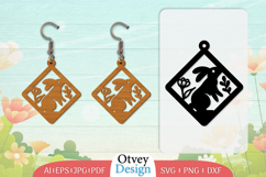 Earring Rabbit Lasercut | Happy Easter Lasercut BUNDLES 12 Product Image 8