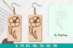 Flowers Earrings Laser Cut Product Image 1