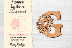 Flower Letters Alphabet Laser Cut File BUNDLES Product Image 8