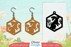 Earring Rabbit Lasercut | Happy Easter Lasercut Product Image 1