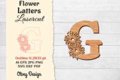 Flower Letters Alphabet Laser Cut File BUNDLES Product Image 6