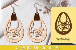 Flowers Earrings Laser Cut Product Image 1