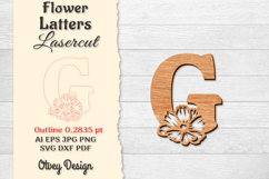 Flower Letters Alphabet Laser Cut File BUNDLES Product Image 8