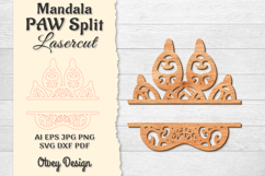 Paw Mandala Split Lasercut BUNDLES Product Image 8