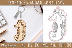 Keychain Sea Animal Lasercut SVG Product Image 8
