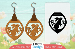 Earring Rabbit Lasercut | Happy Easter Lasercut BUNDLES 12 Product Image 8
