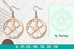 Flowers Earrings Laser Cut Product Image 1