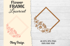 Frame Flower Round Lasercut Product Image 1