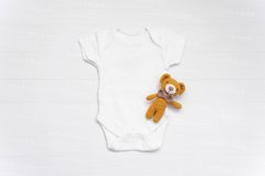 White Baby babysuit mockup JPG 300 dpi, kids mockup Product Image 1