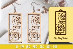 Flowers Earrings Laser Cut Product Image 1