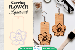 Flowers Earring Laser Cut Product Image 1