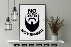 No Shave November SVG, DXF, PNG, EPS, Cutting Files Product Image 7