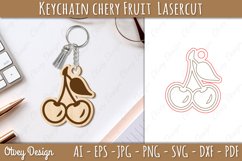 Keychain Chery Fruit Lasercut | Keychain SVG Product Image 1