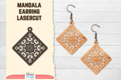 Mandala Earring Lasercut Product Image 1