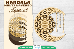 Mandala Moon Layered Lasercut BUNDLES Product Image 8