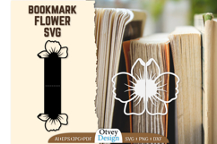 Cutout Bookmark Flower SVG Product Image 1