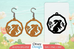 Earring Rabbit Lasercut | Happy Easter Lasercut Product Image 1