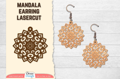 Mandala Earring Lasercut Product Image 1