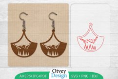 Earrings Mountain Lasercut Product Image 1