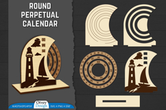 Round Perpetual Calendar Lasercut BUNDLES Product Image 8