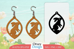 Earring Rabbit Lasercut | Happy Easter Lasercut BUNDLES 12 Product Image 8