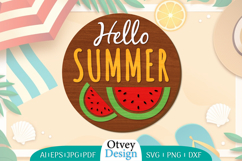 Summer Welcome Sign Lasercut | Summer Round Door Hanger Product Image 8