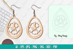 Flowers Earrings Laser Cut Product Image 1