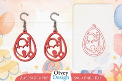 Earrings Valentine Lasercut, Earring Birthday Lasercut Product Image 1